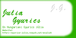 julia gyurics business card